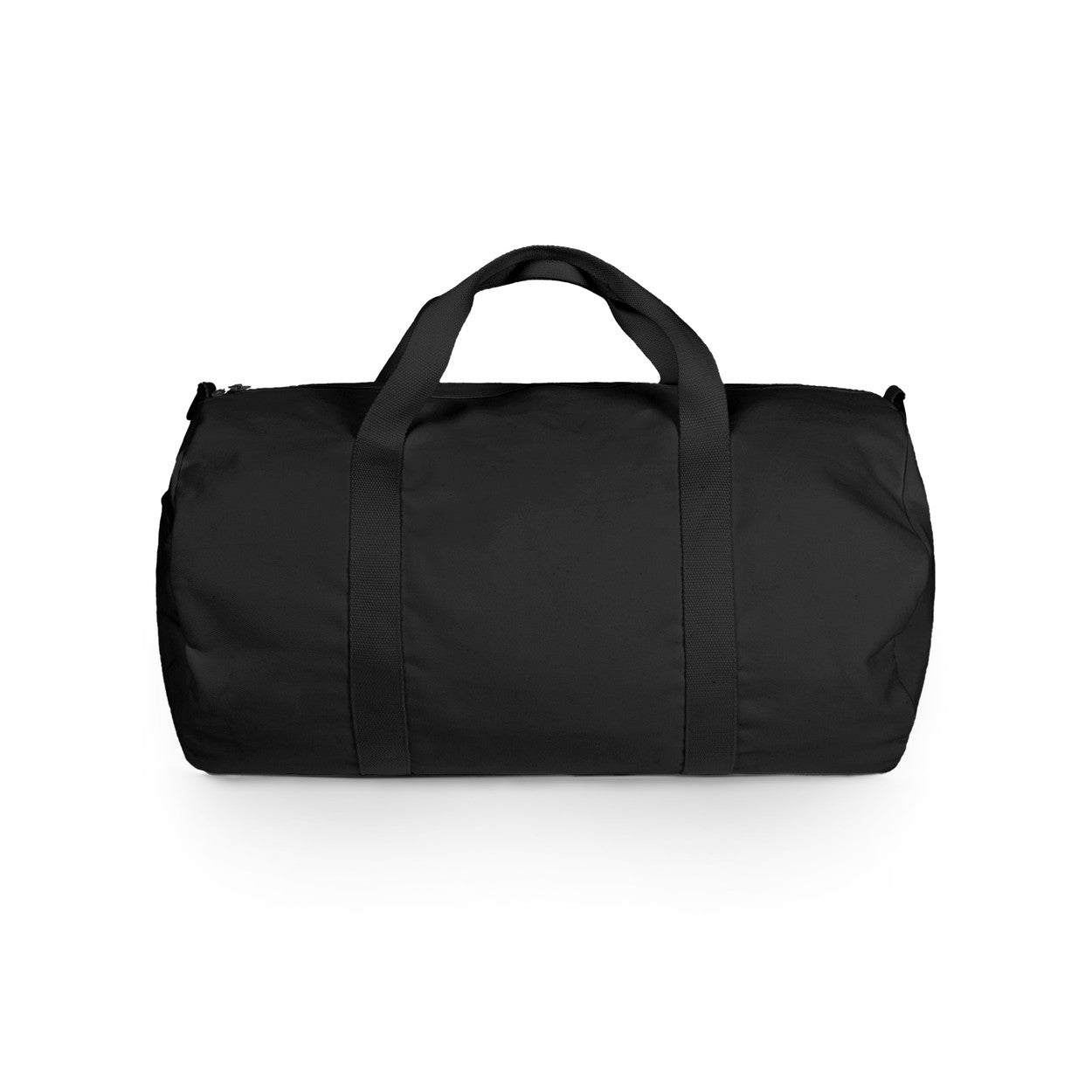 black canvas duffel bag, custom logo print option for sustainable promotional merchandise