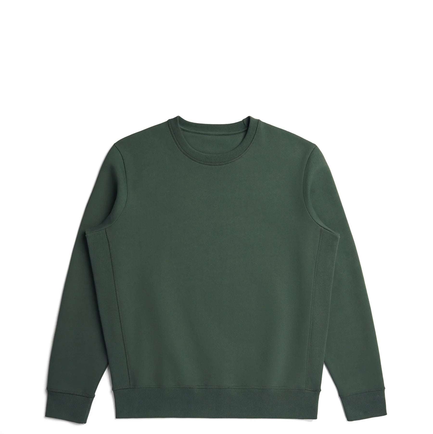 EMERCYN Essential Crewneck – forest green unisex premium cotton sweatshirt with custom branding