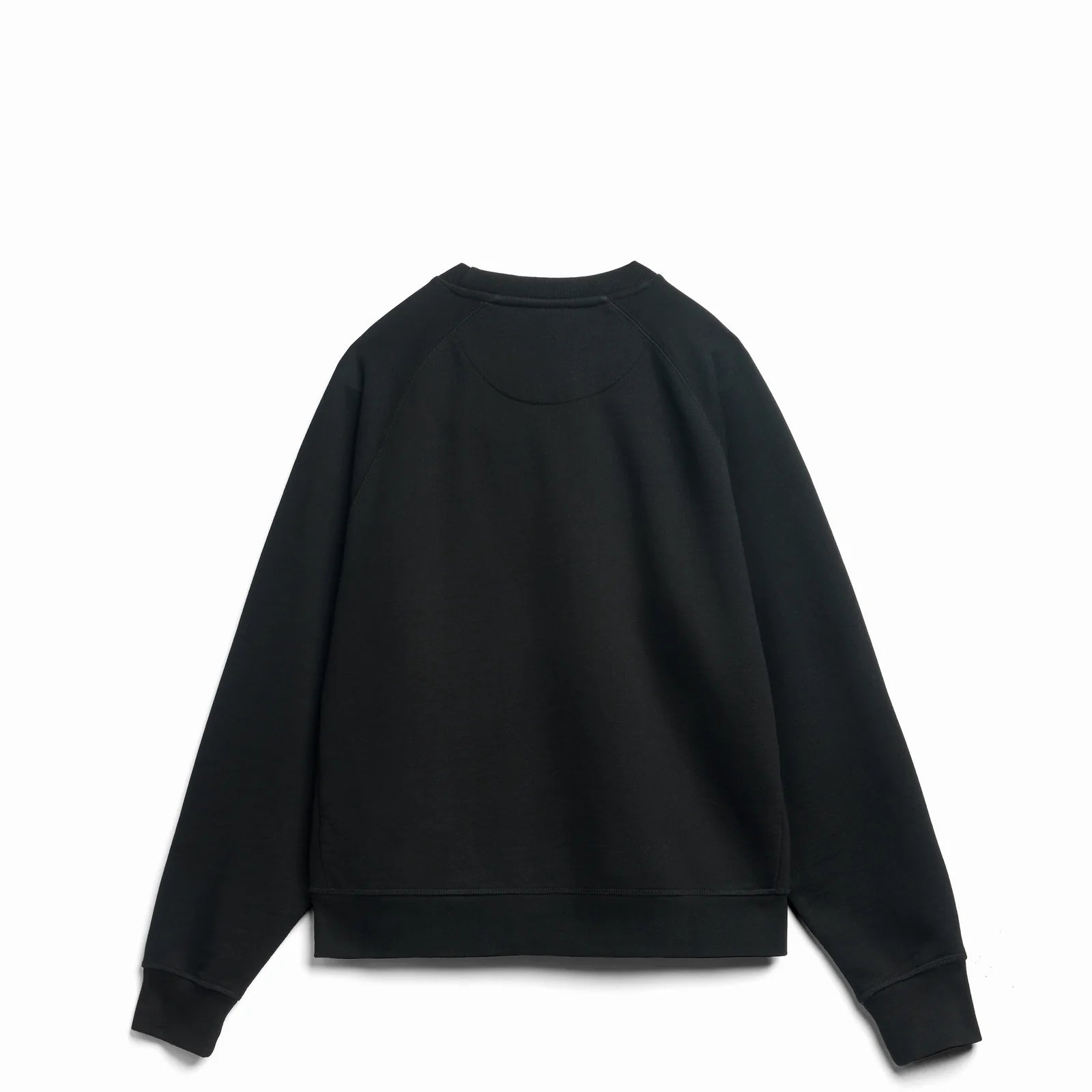 The Relaxed Crewneck black sweatshirt back view