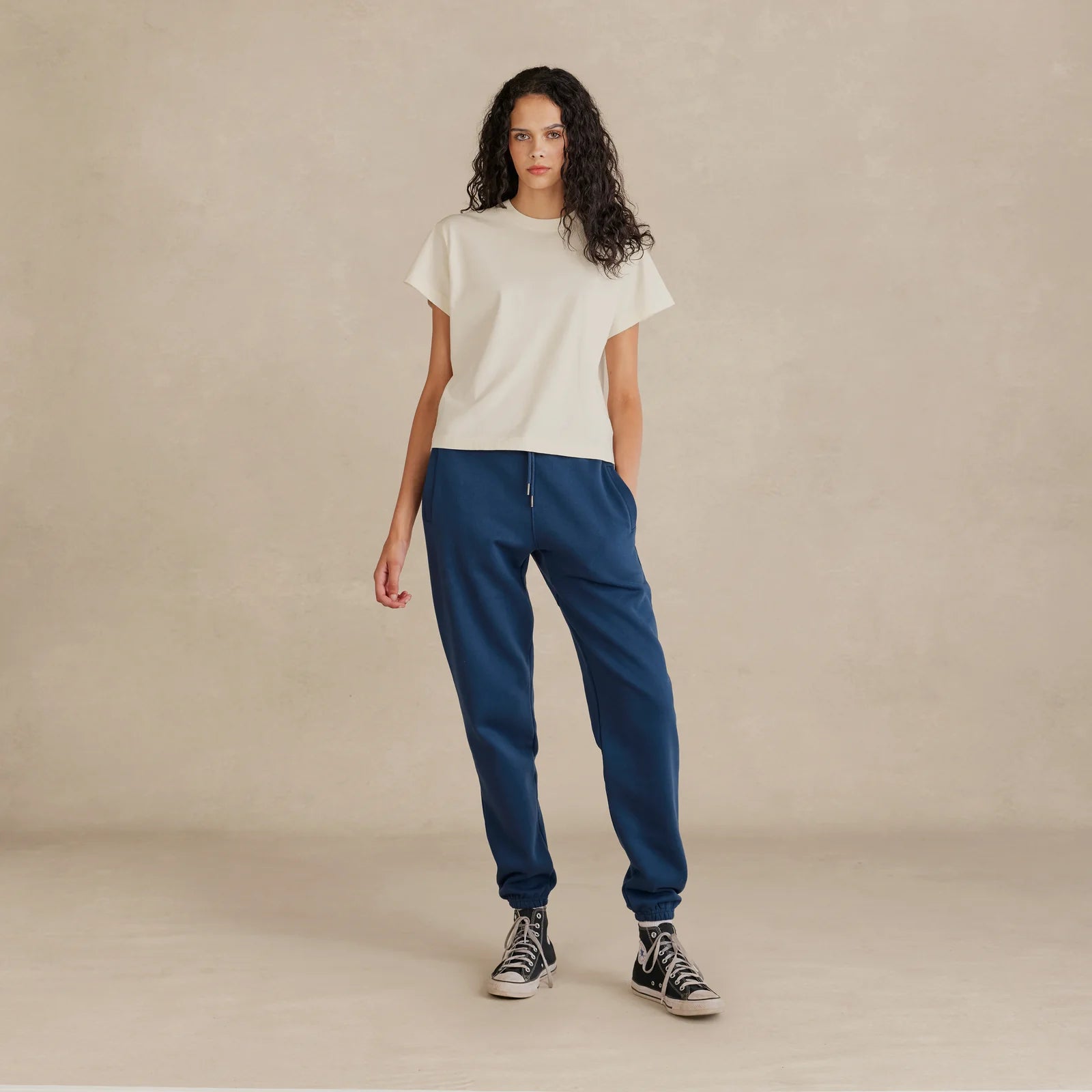 Women’s Easy Fit Tee in off-white