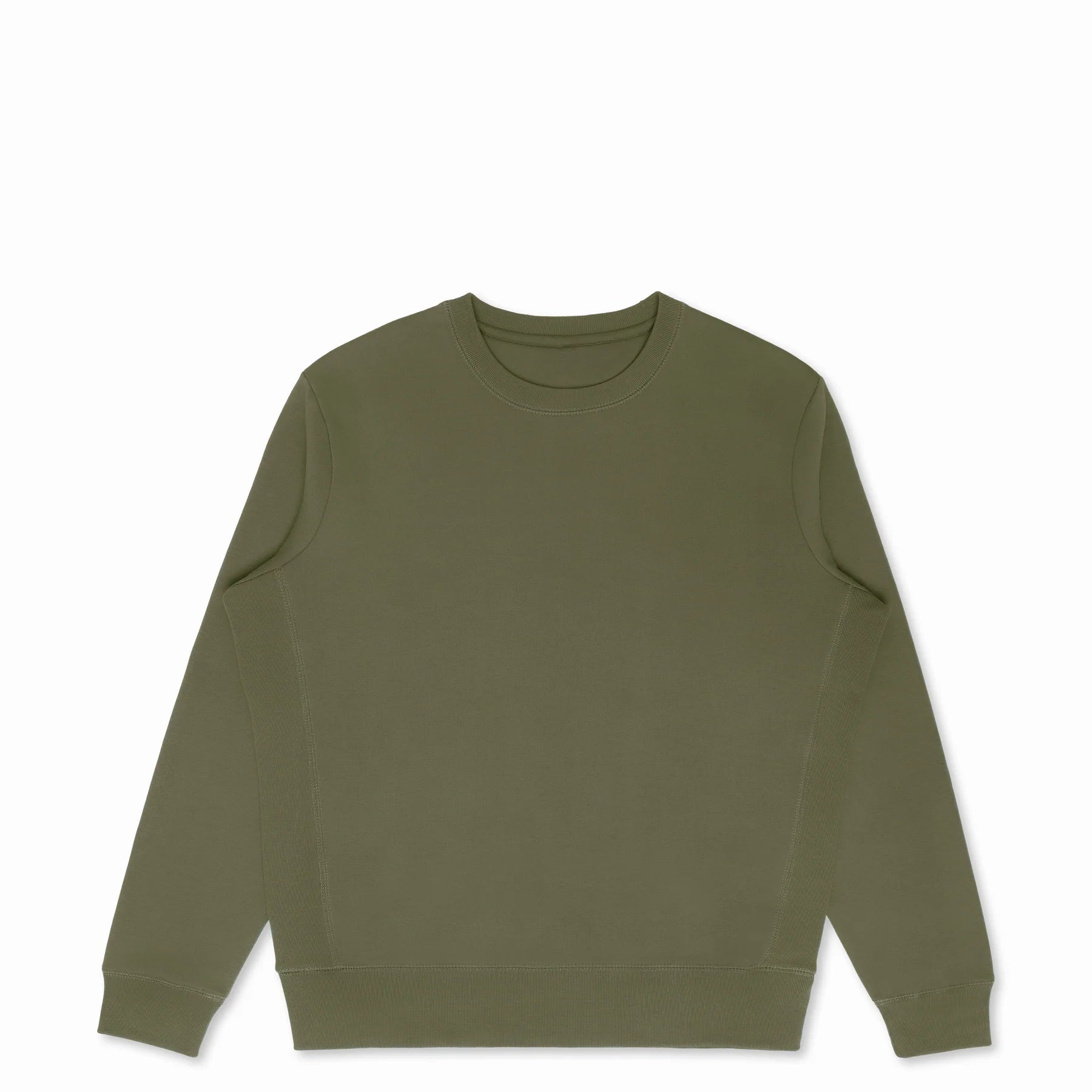 EMERCYN Essential Crewneck – forest green unisex premium cotton sweatshirt with custom branding