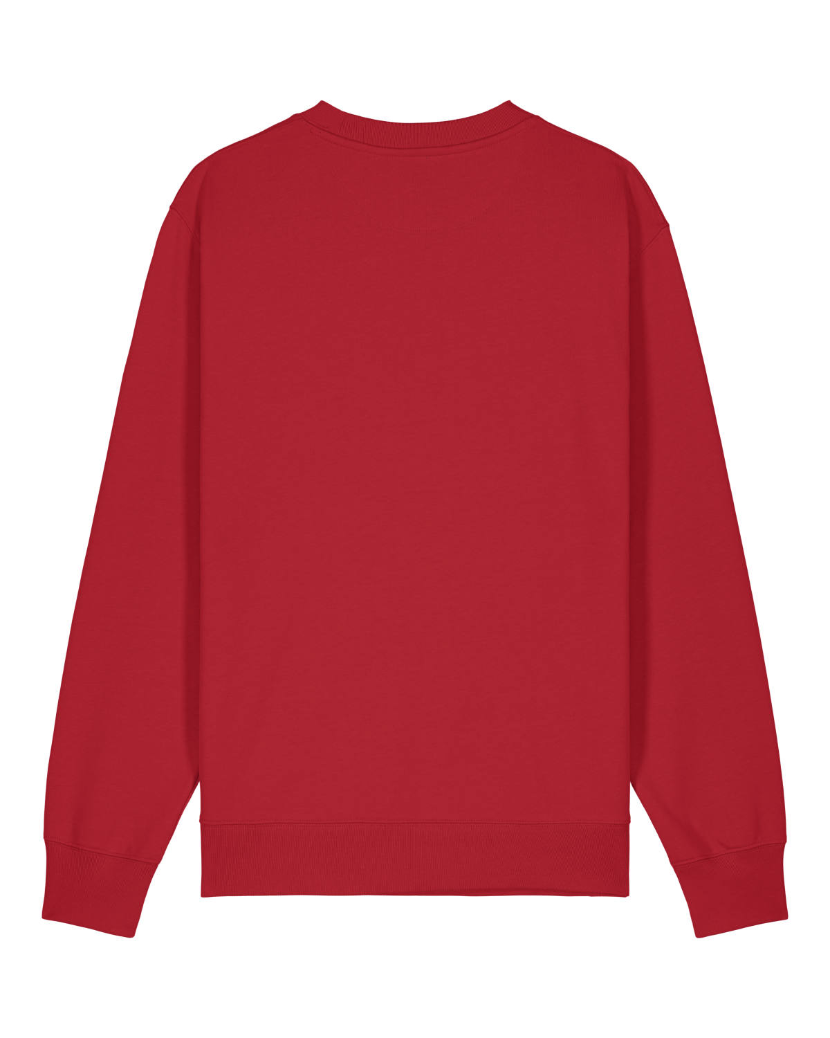 Red sweatshirt unisex cotton on a white background