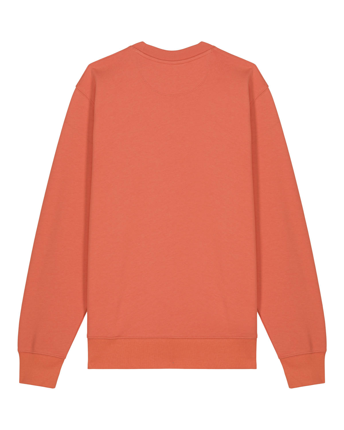 Orange unisex cotton sweatshirt on a white background