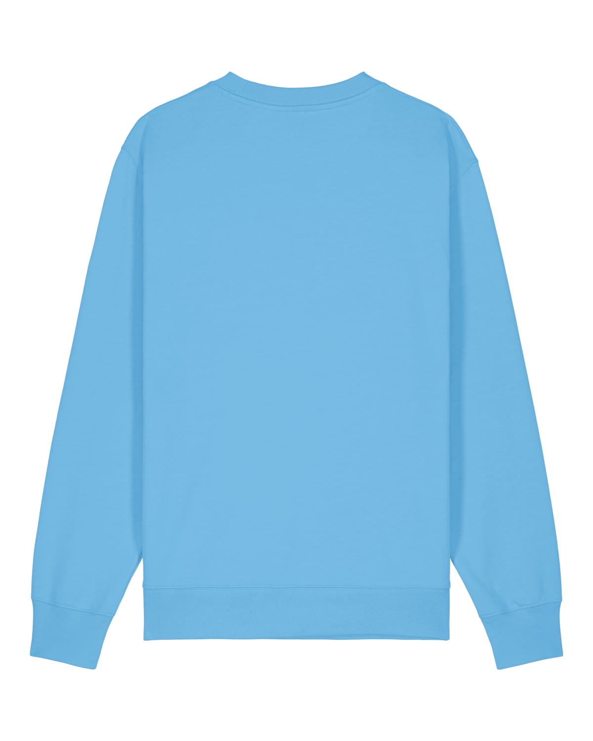 Light blue unisex cotton sweatshirt on a white background