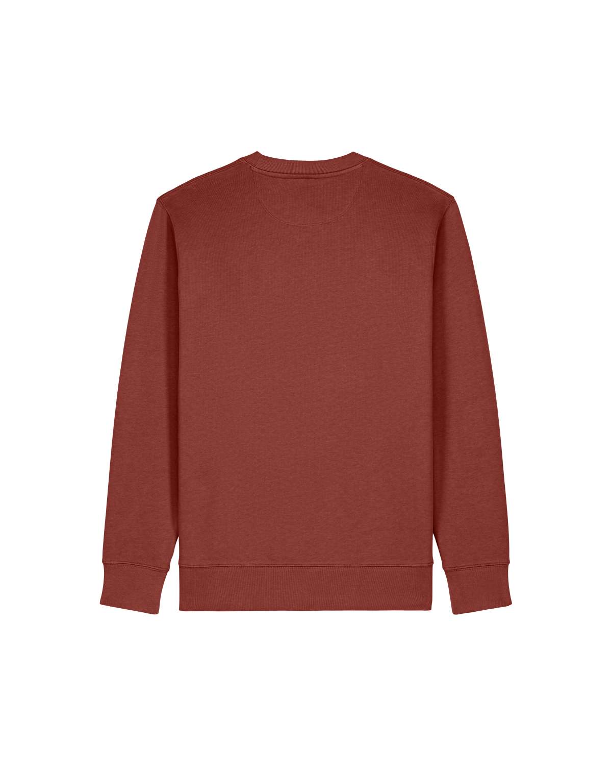 Brown unisex cotton sweatshirt on a white background
