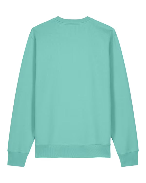 pastel mint unisex crewneck sweatshirt flat back view
