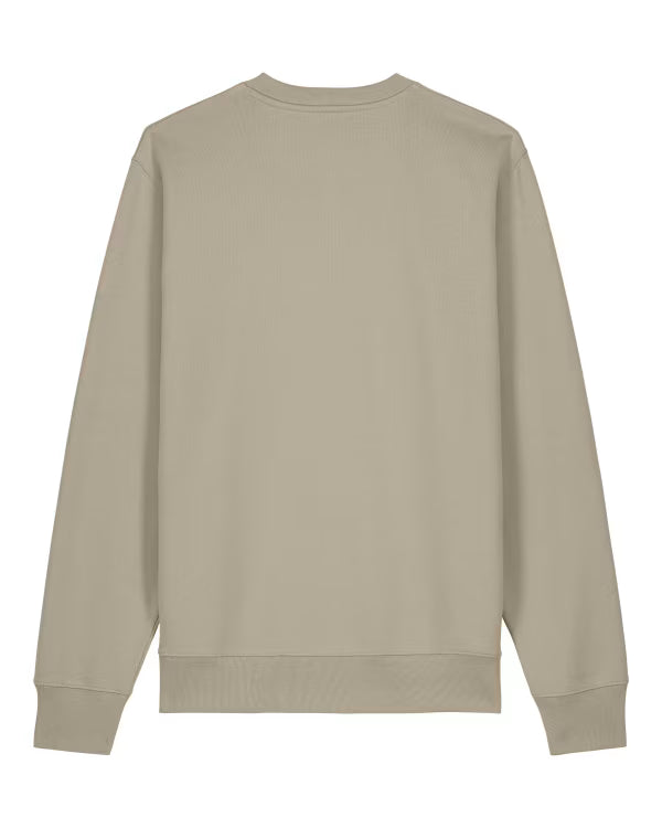 sand beige unisex crewneck sweatshirt flat back view
