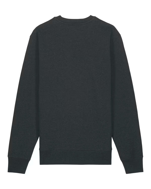 dark charcoal unisex sweatshirt flat front view
