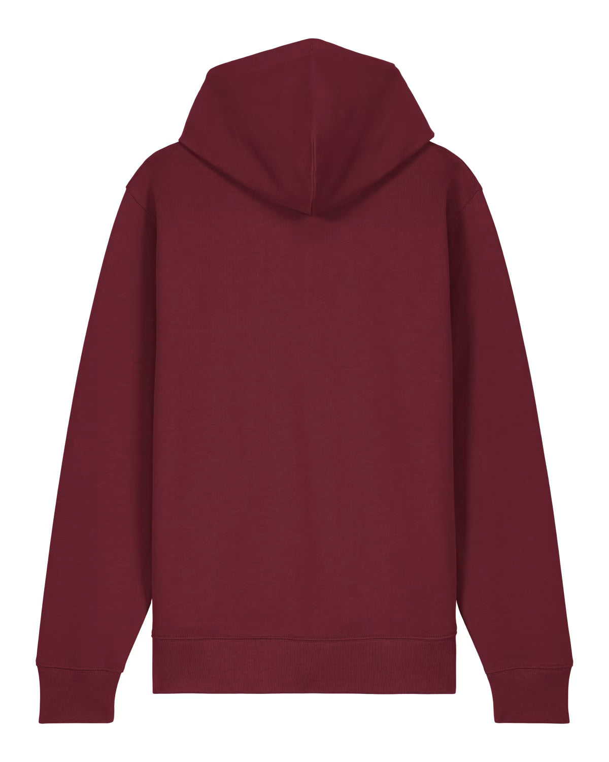Maroon cotton hoodie on a white background