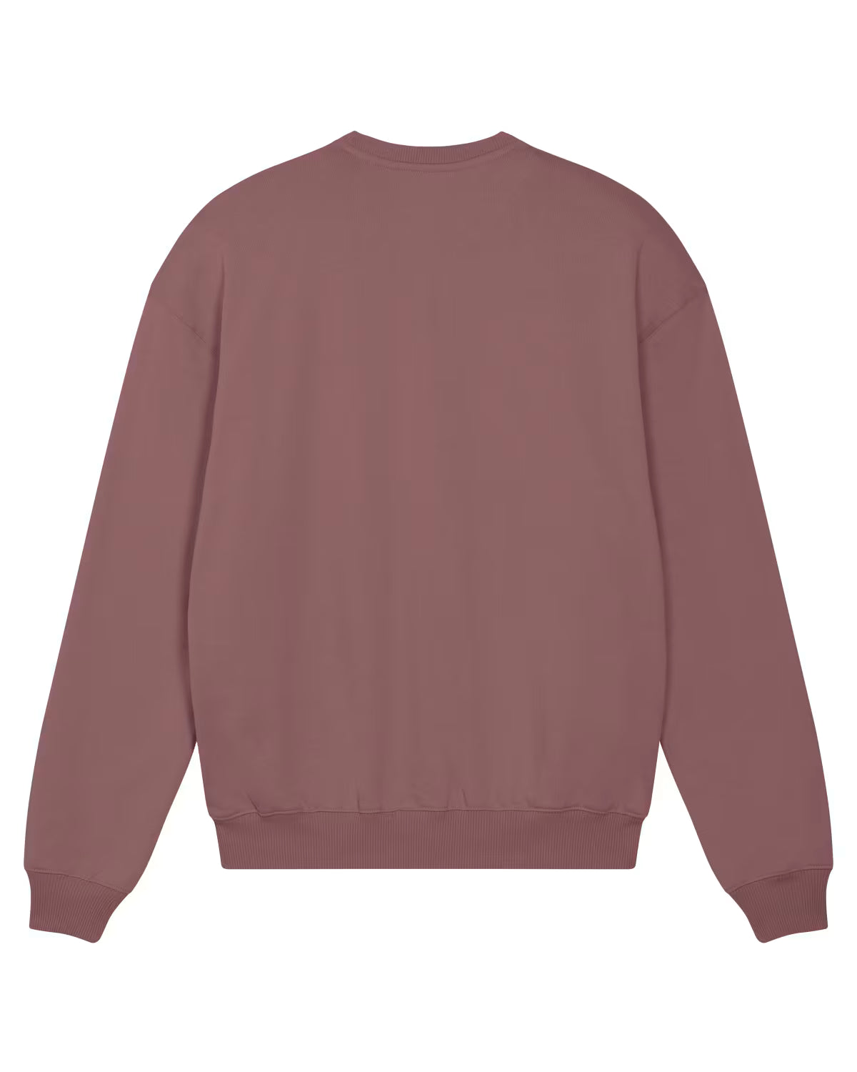 Back view of a dusty rose cotton hoodie i