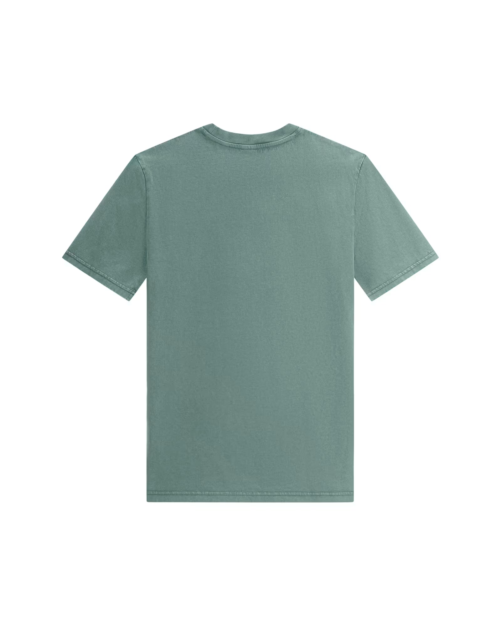 muted teal unisex cotton t-shirt flat front view