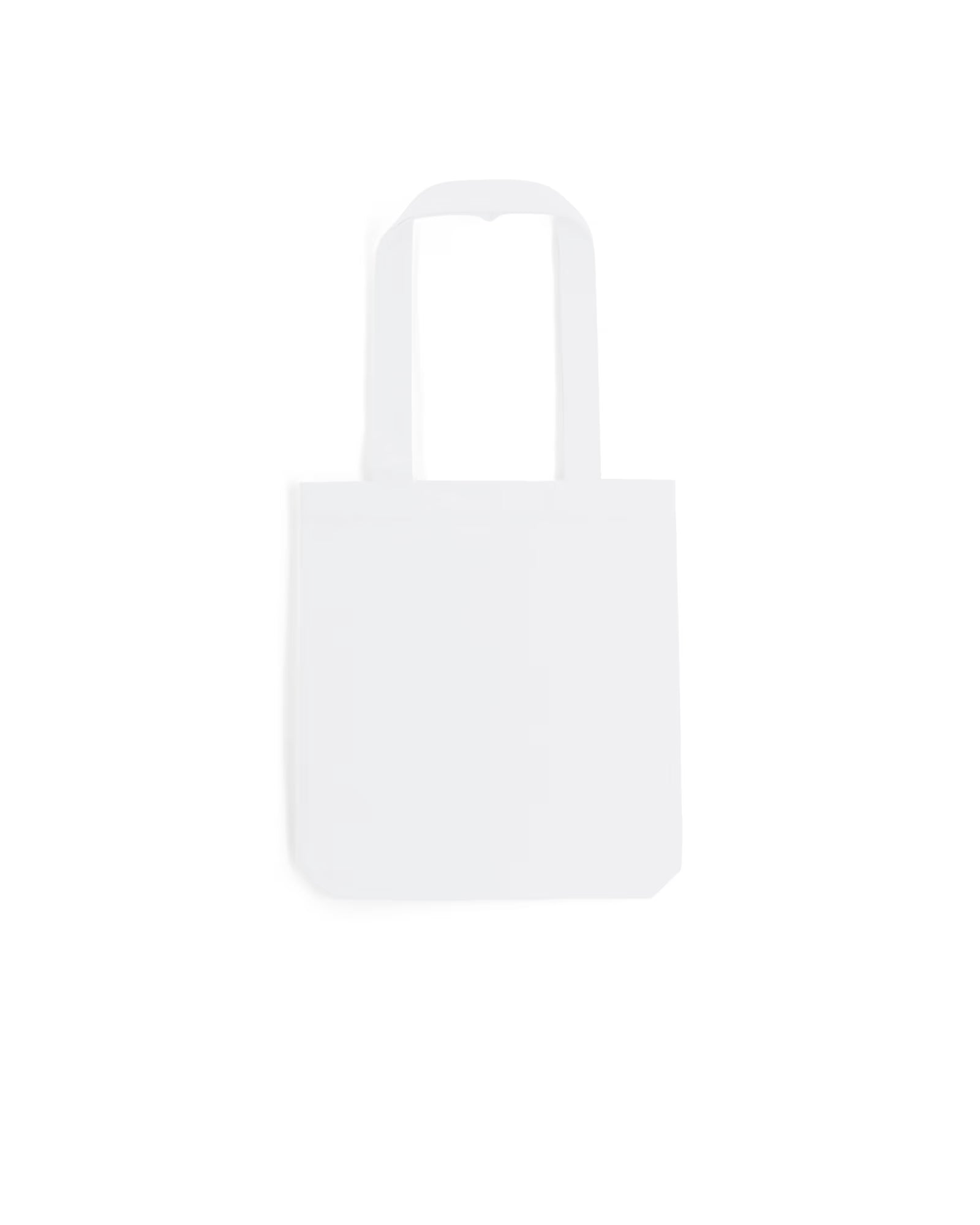 white unisex canvas tote bag studio front view