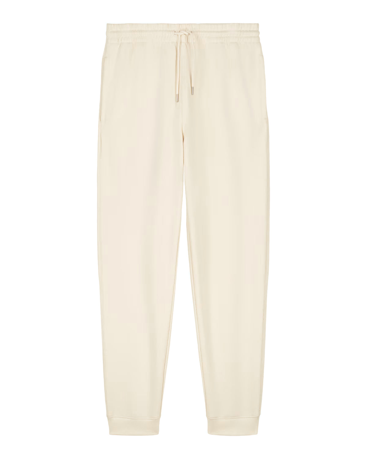 women’s beige jogger pants product photo, organic cotton lifestyle apparel
