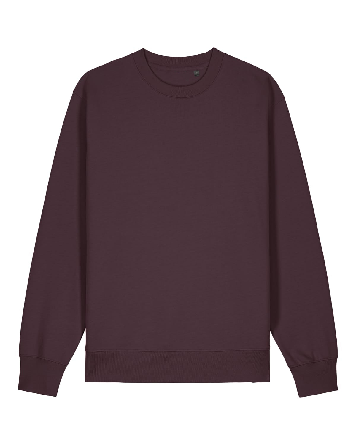 Maroon unisex cotton sweatshirt on a white background