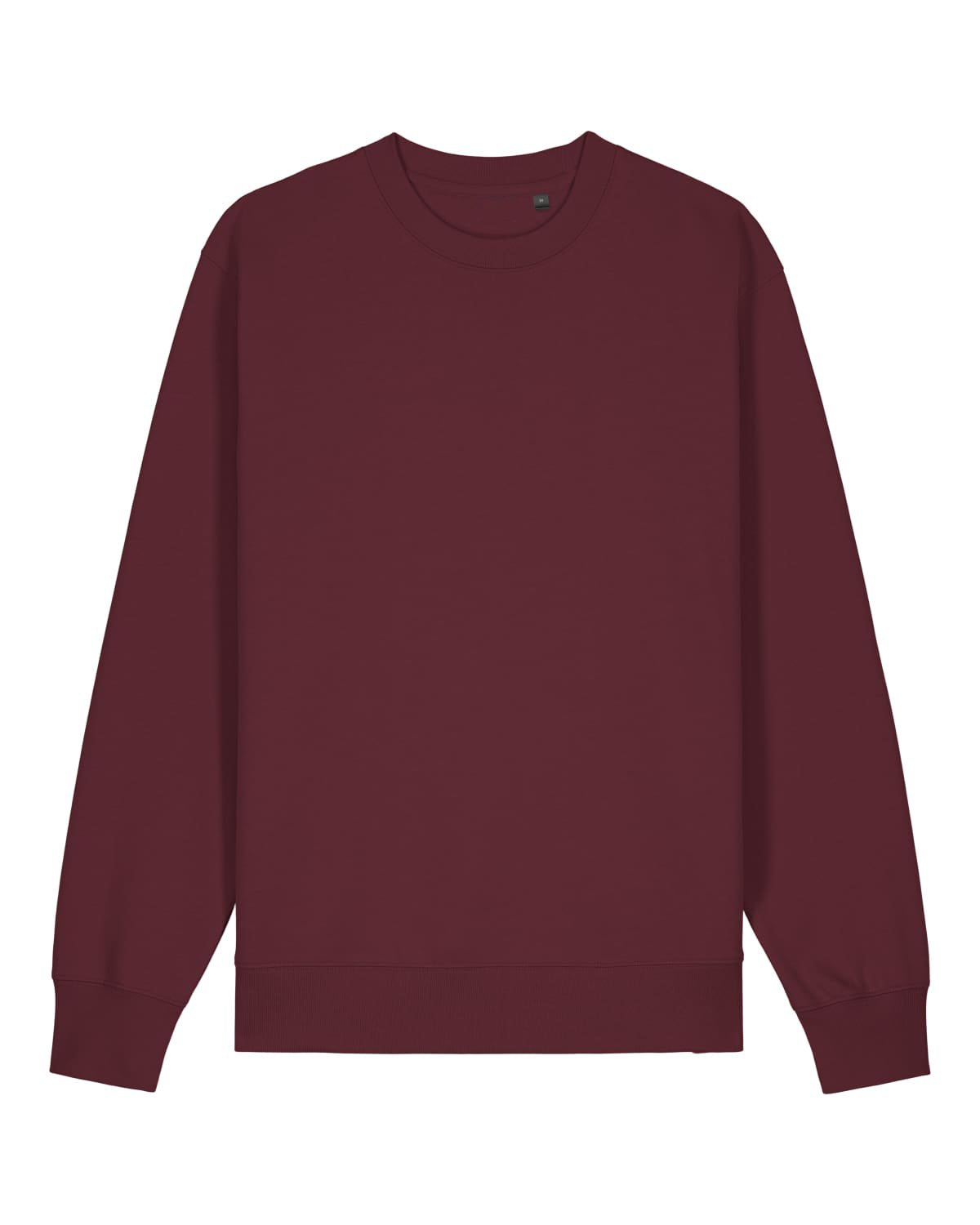 Maroon unisex cotton sweatshirt on a white background
