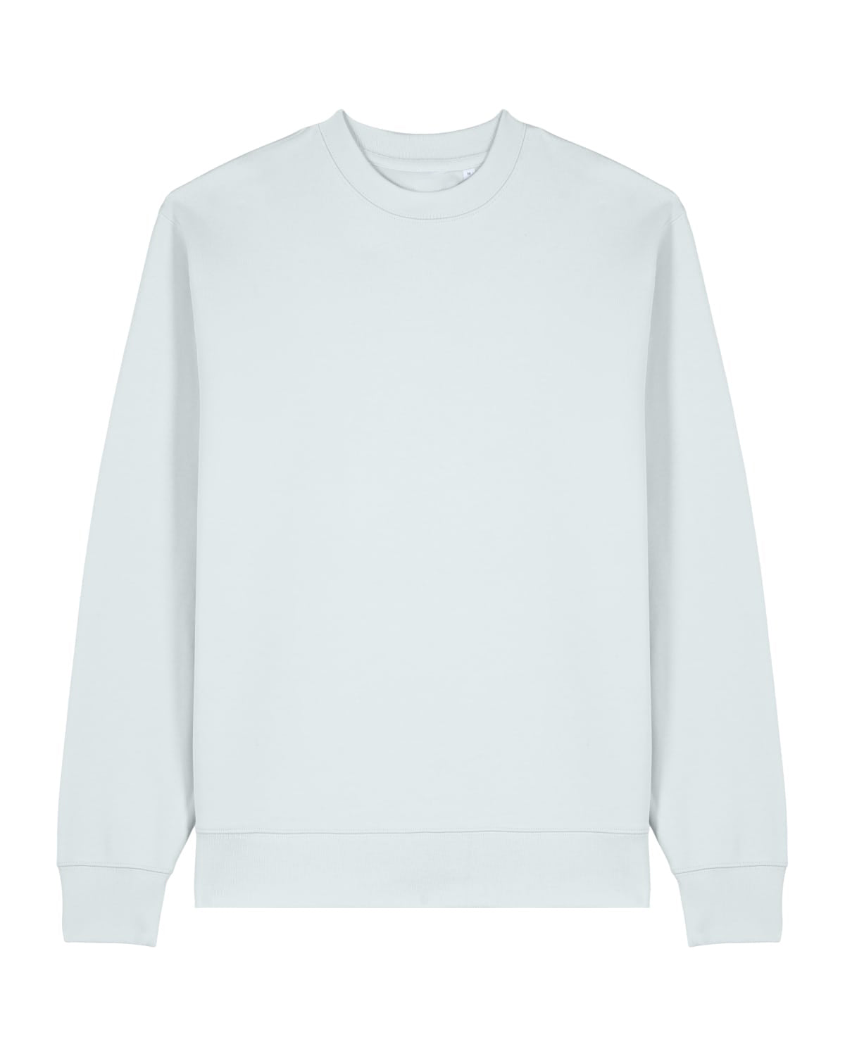 Light gray unisex cotton sweatshirt on a white background