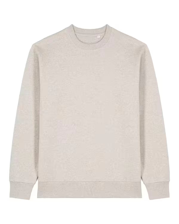 light beige unisex crewneck sweatshirt studio front view