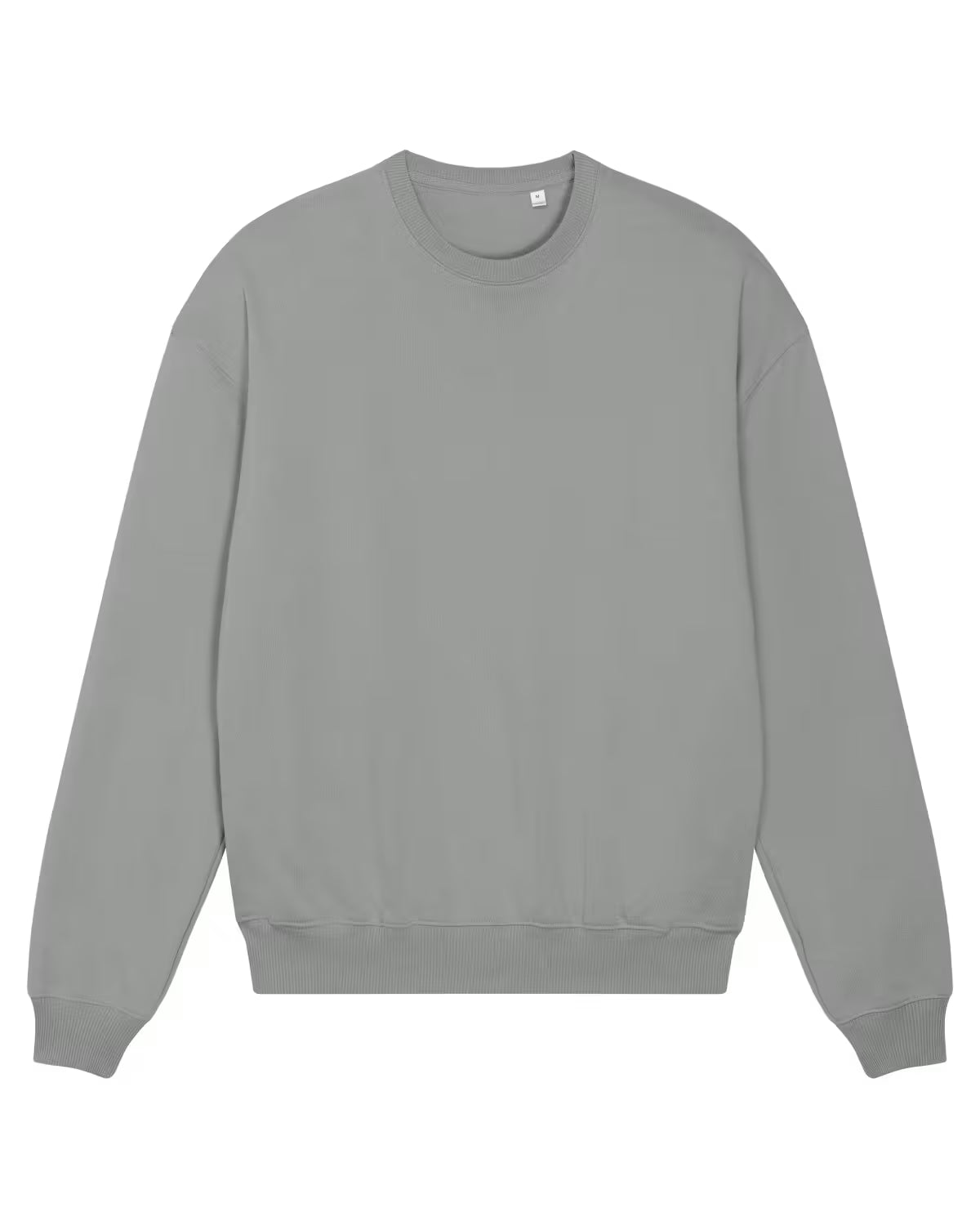 front view of a black unisex cotton hoodie isolated on grey background