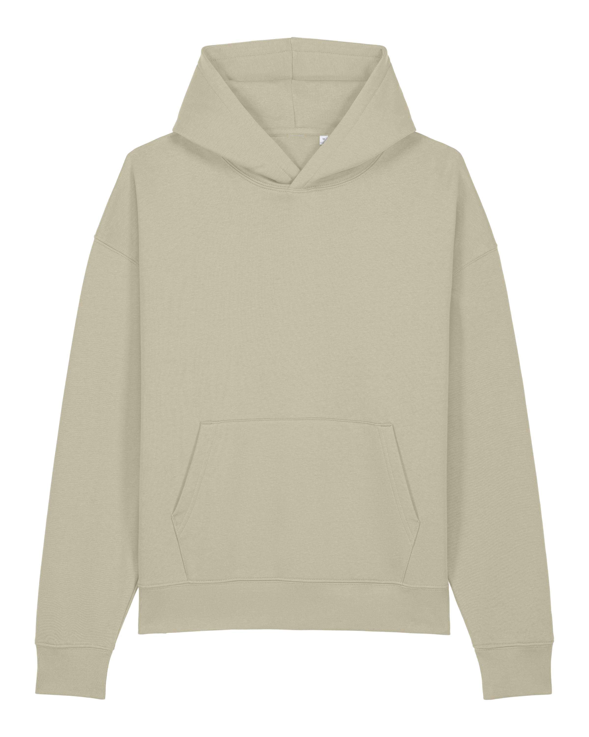 light gray unisex cotton hoodie on a white background