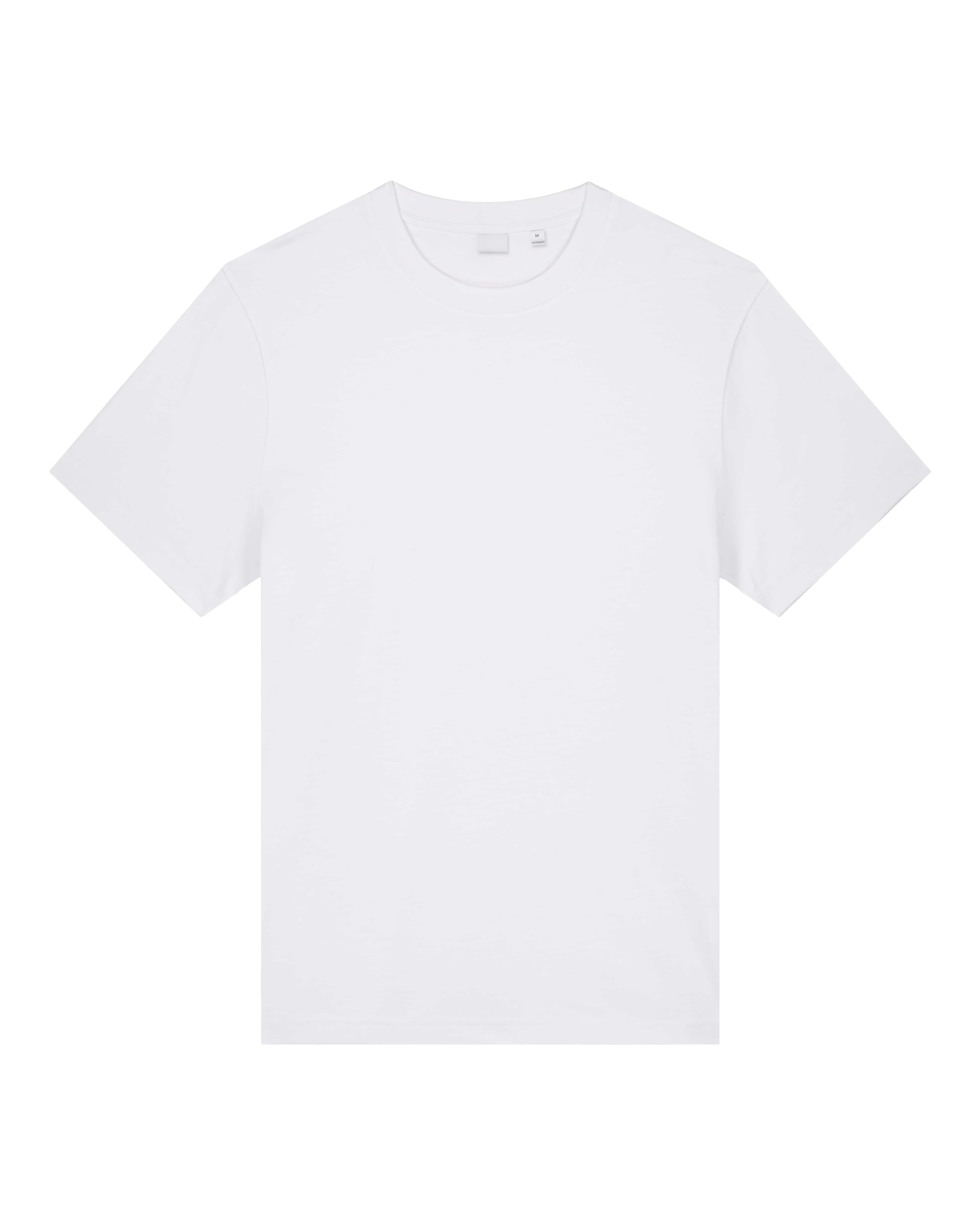 white unisex cotton t-shirt studio front view