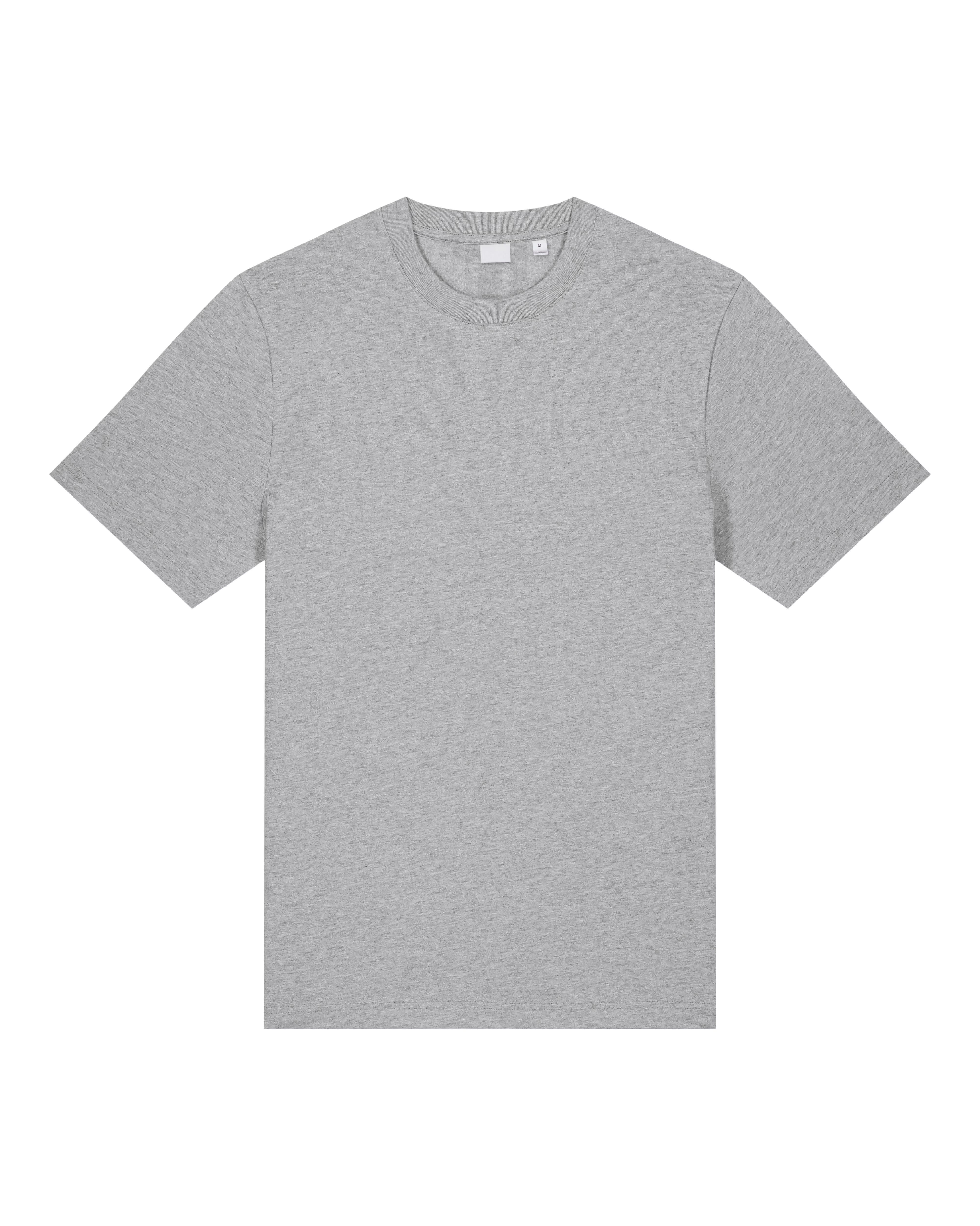 light grey unisex cotton t-shirt studio front view