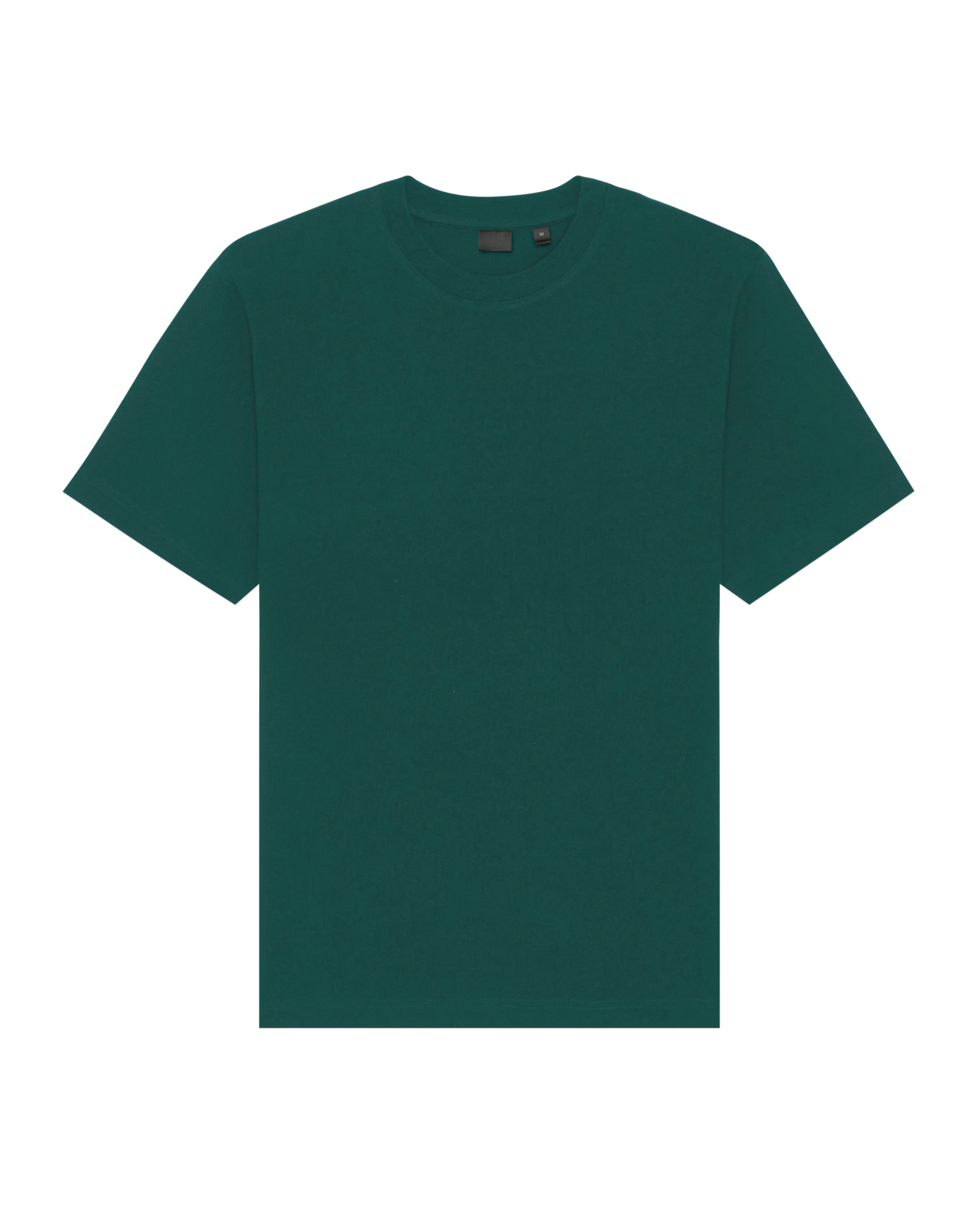 deep forest green unisex cotton t-shirt studio front view