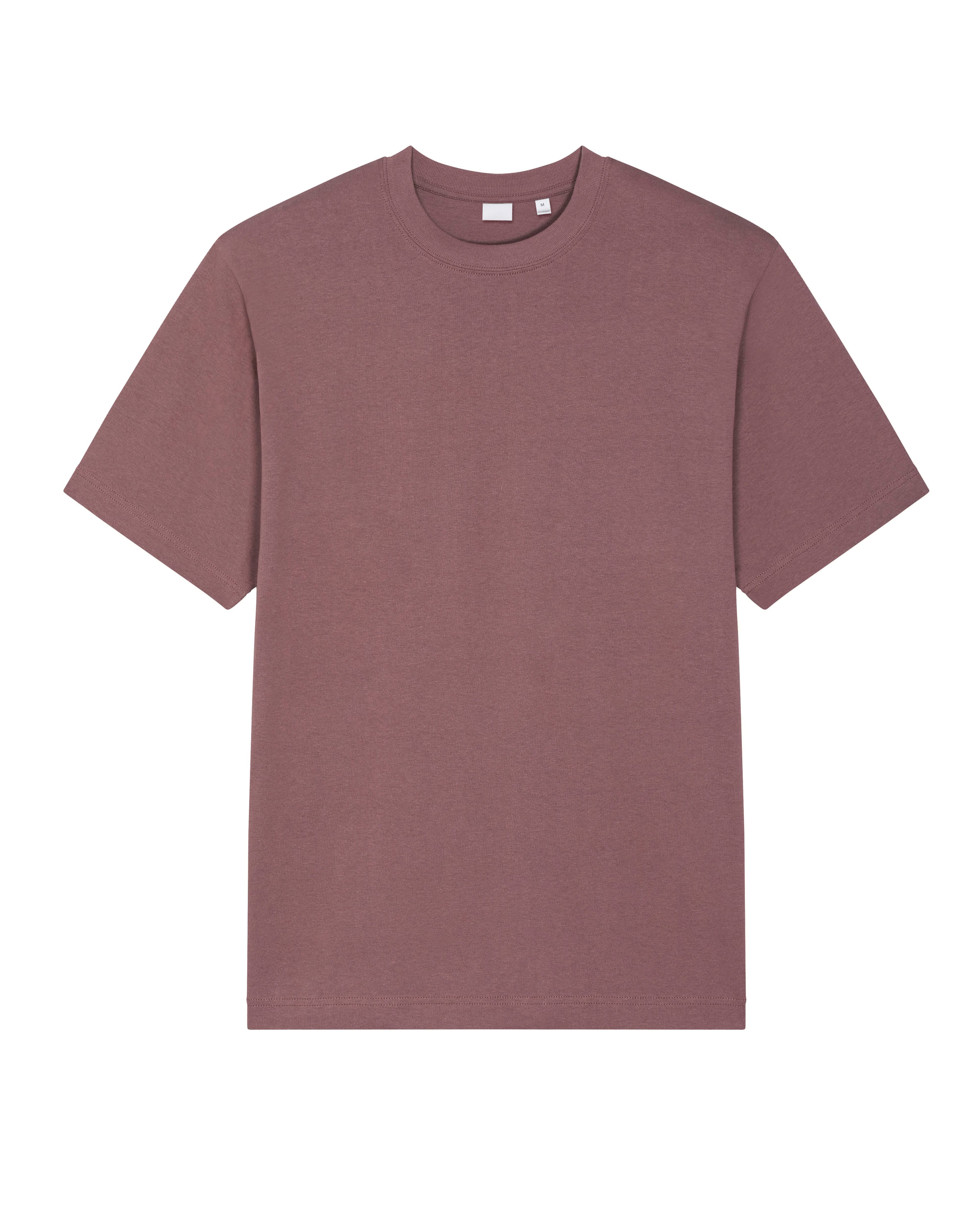 dusty mauve unisex cotton t-shirt studio front view