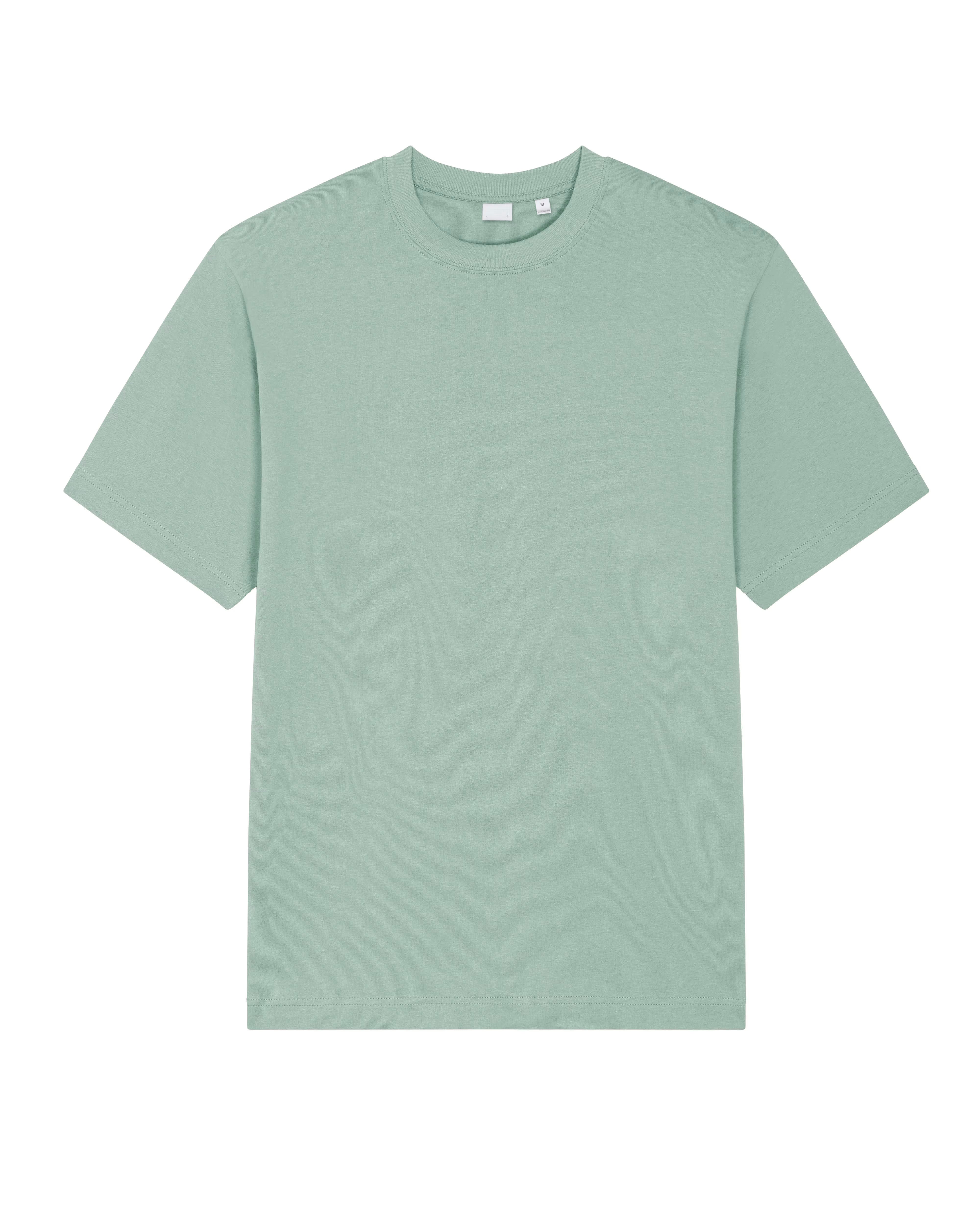 light sage green unisex cotton t-shirt studio front view