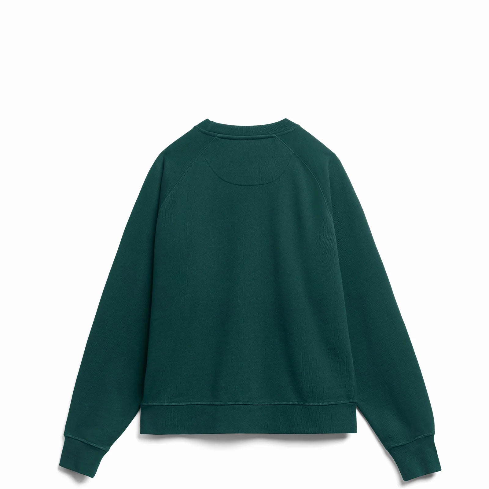 The Relaxed Crewneck pine green back view