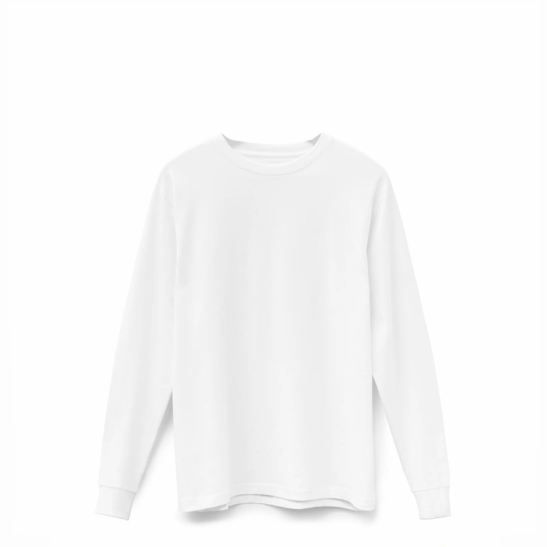 SoftLayer Longsleeve in off-white – front view on white backgroun