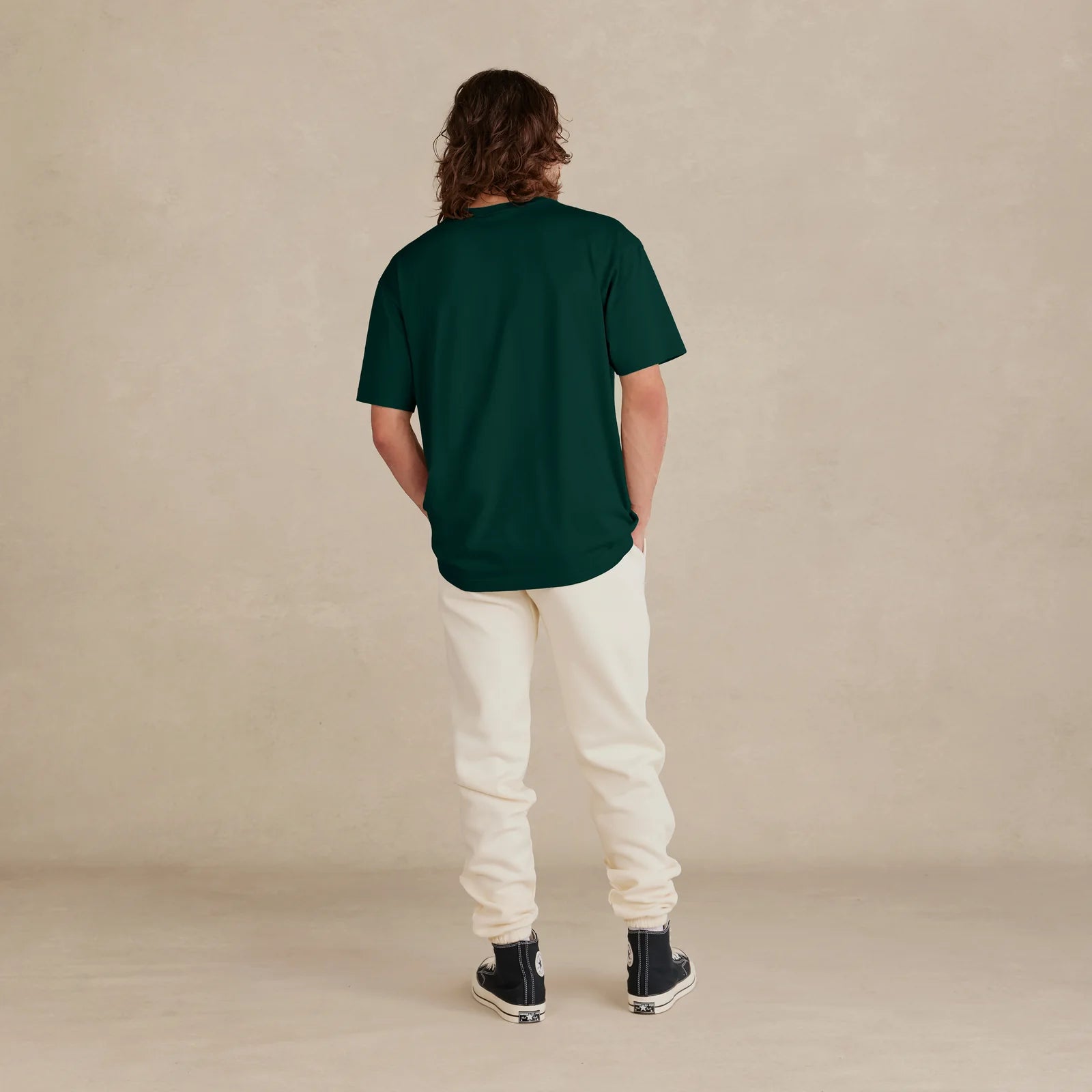 SoftLayer Tee rain forest worn on male model