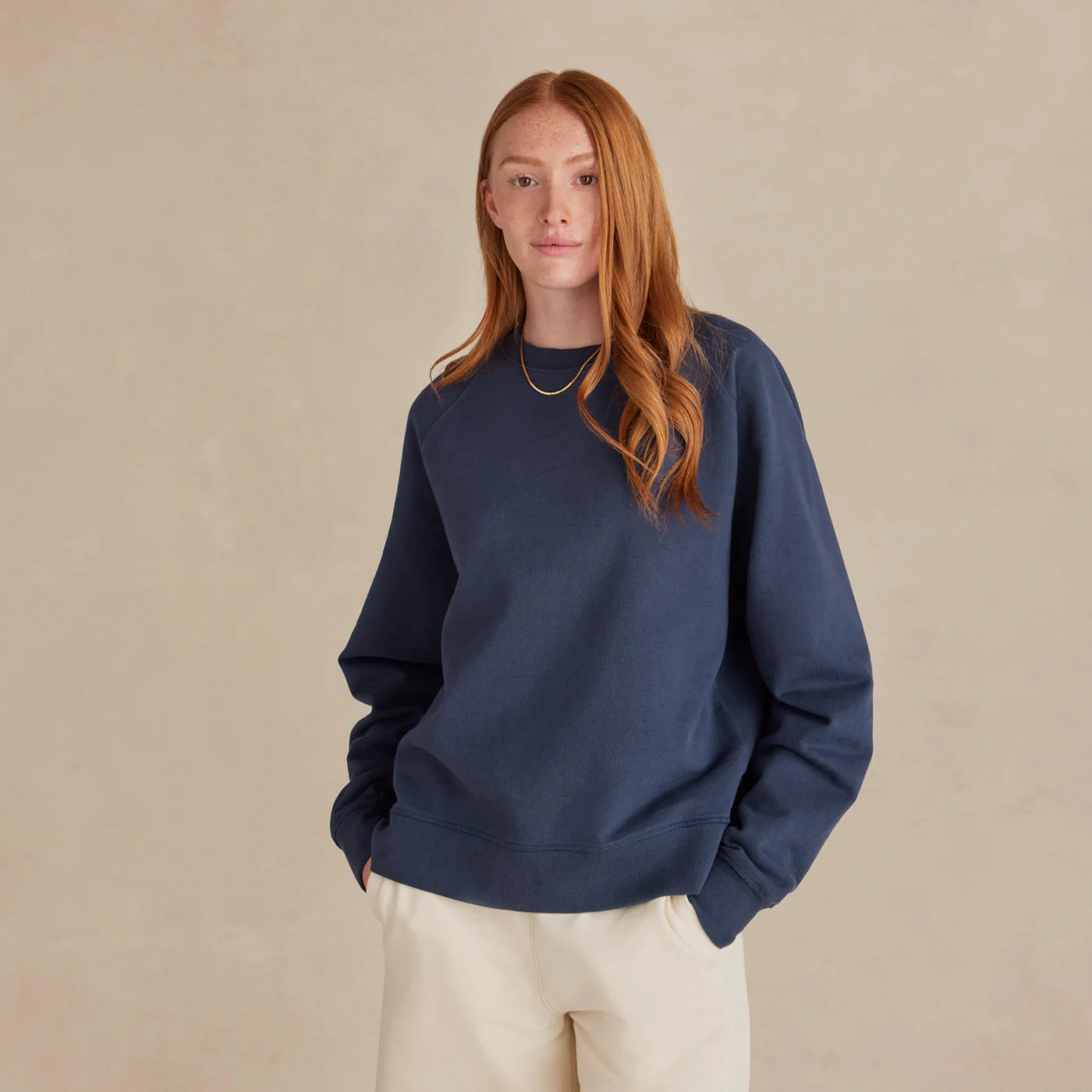 Unisex navy hoodie premium organic cotton