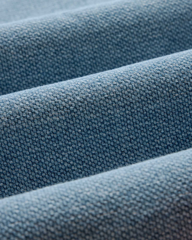 Indigo dyed sashiko fabric texture close up