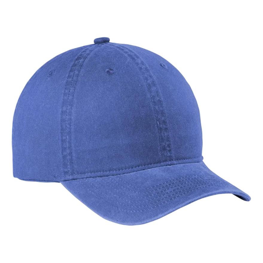 Royal blue cotton twill baseball cap with curved brim – unisex adjustable strap hat
