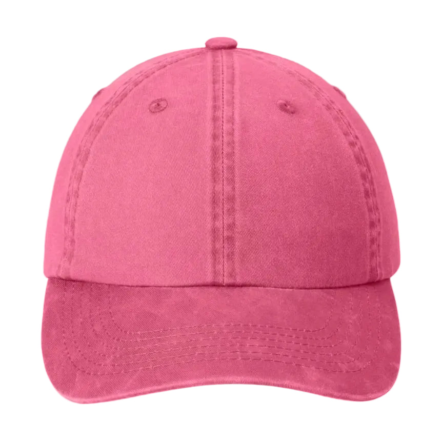 Light grey relaxed fit cotton cap front view