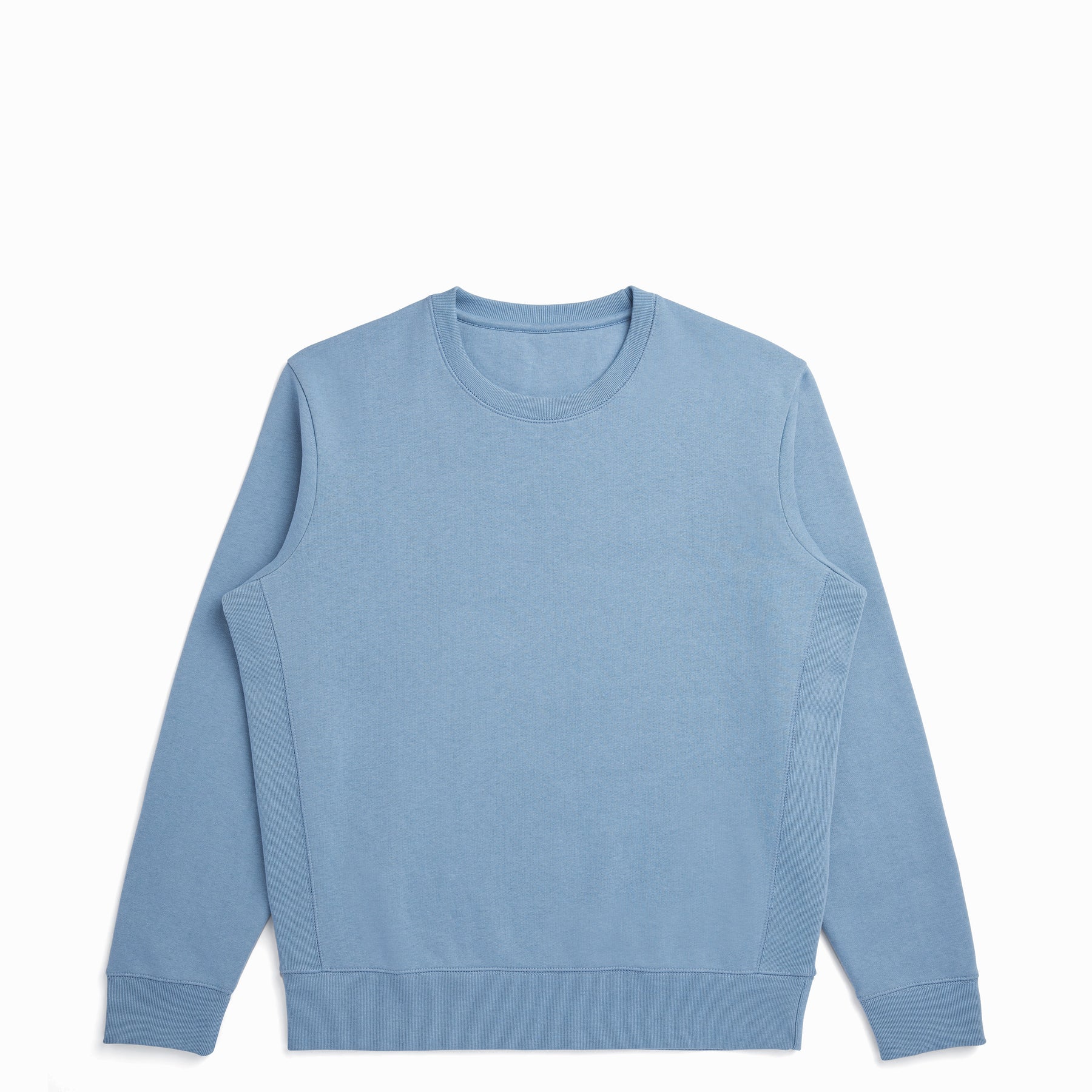 EMERCYN Essential Crewneck – light blue unisex premium cotton sweatshirt with custom branding