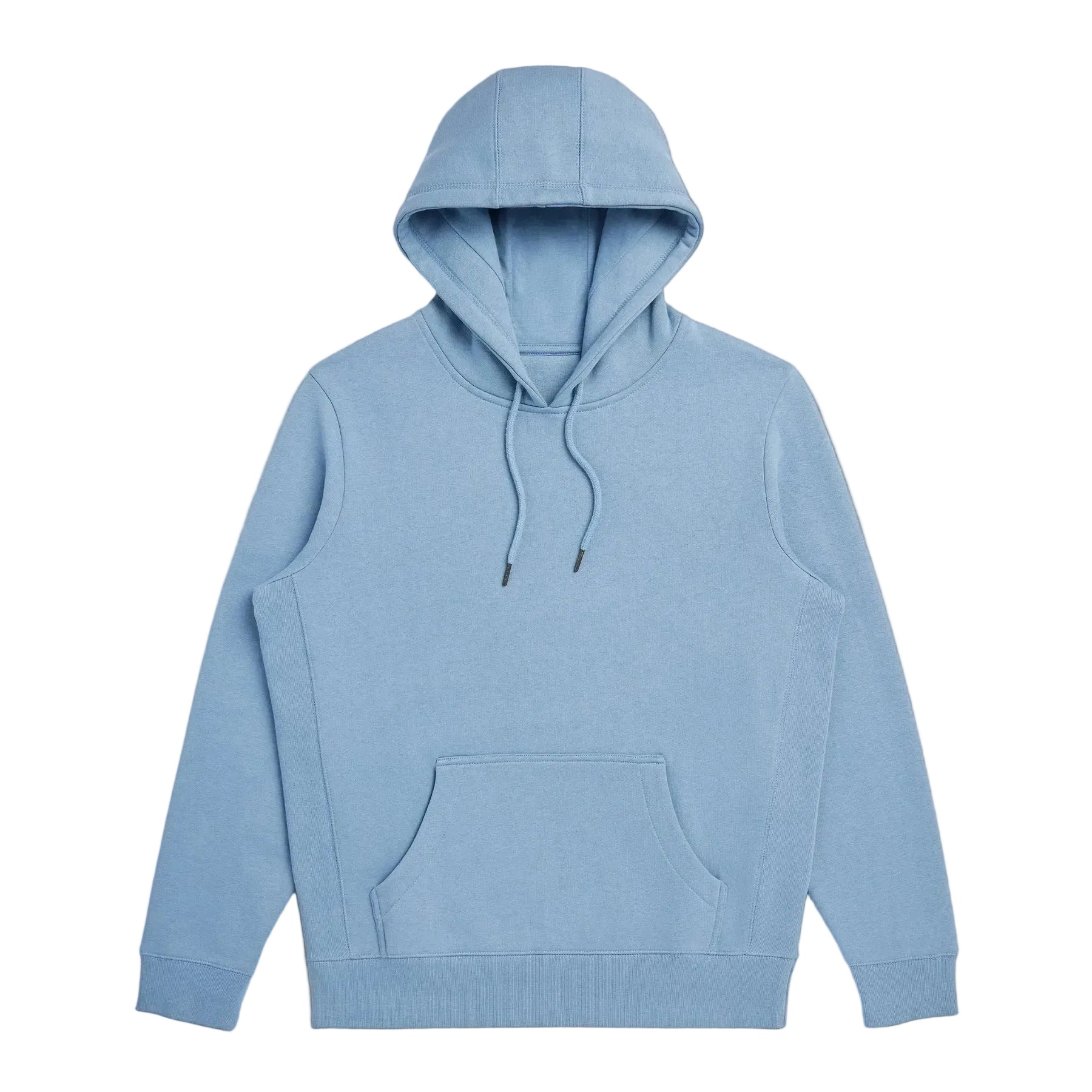 EMERCYN Essential Hoodie – light blue unisex premium cotton hoodie worn in universal fit