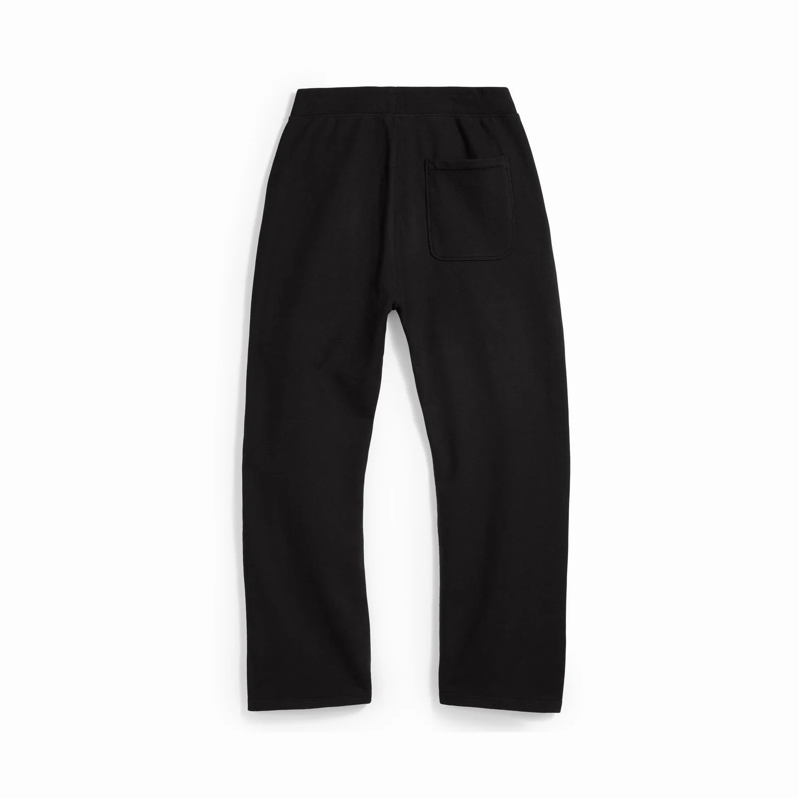 black jogger pants back view product photo, eco-friendly cotton branded merch