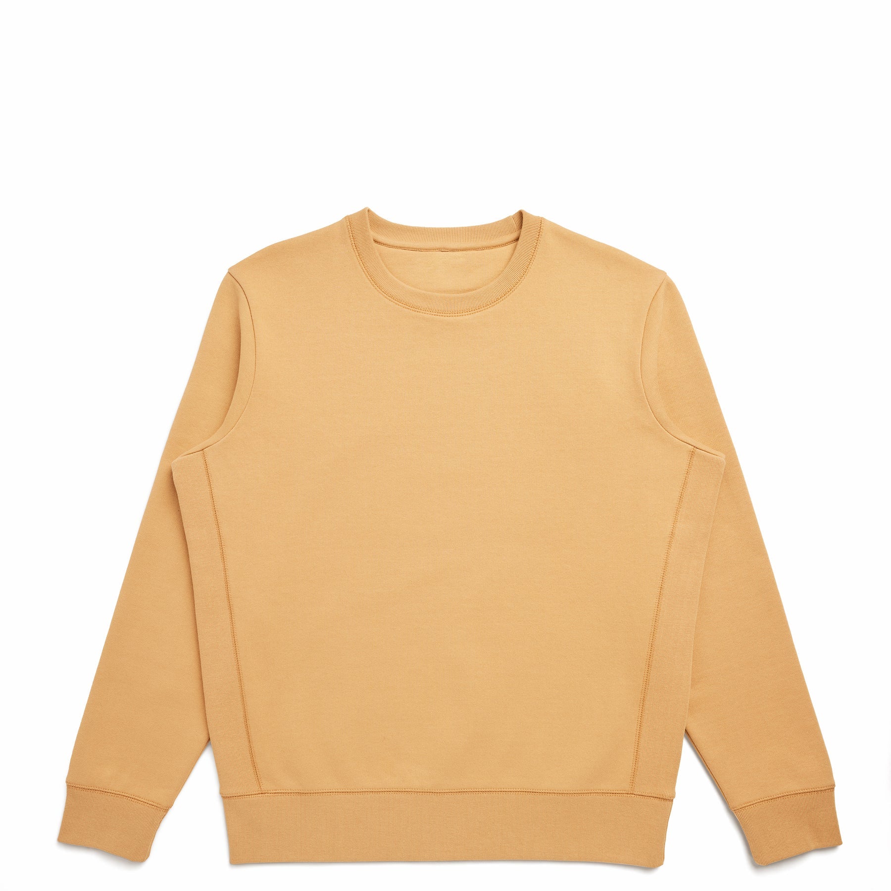 EMERCYN Essential Crewneck – butter yellow unisex premium cotton sweatshirt with custom branding