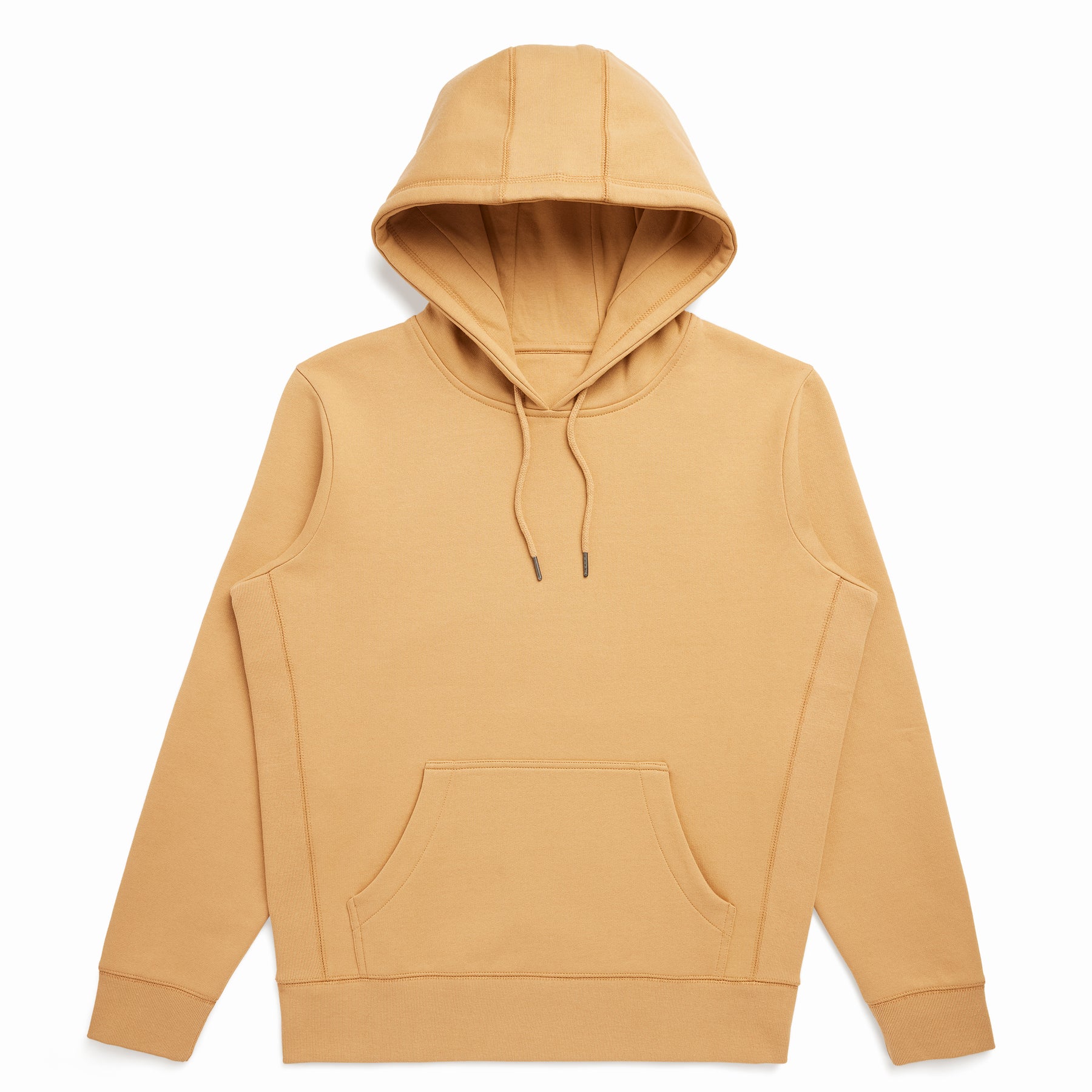EMERCYN Essential Hoodie – premium cotton fabric detail in forest green