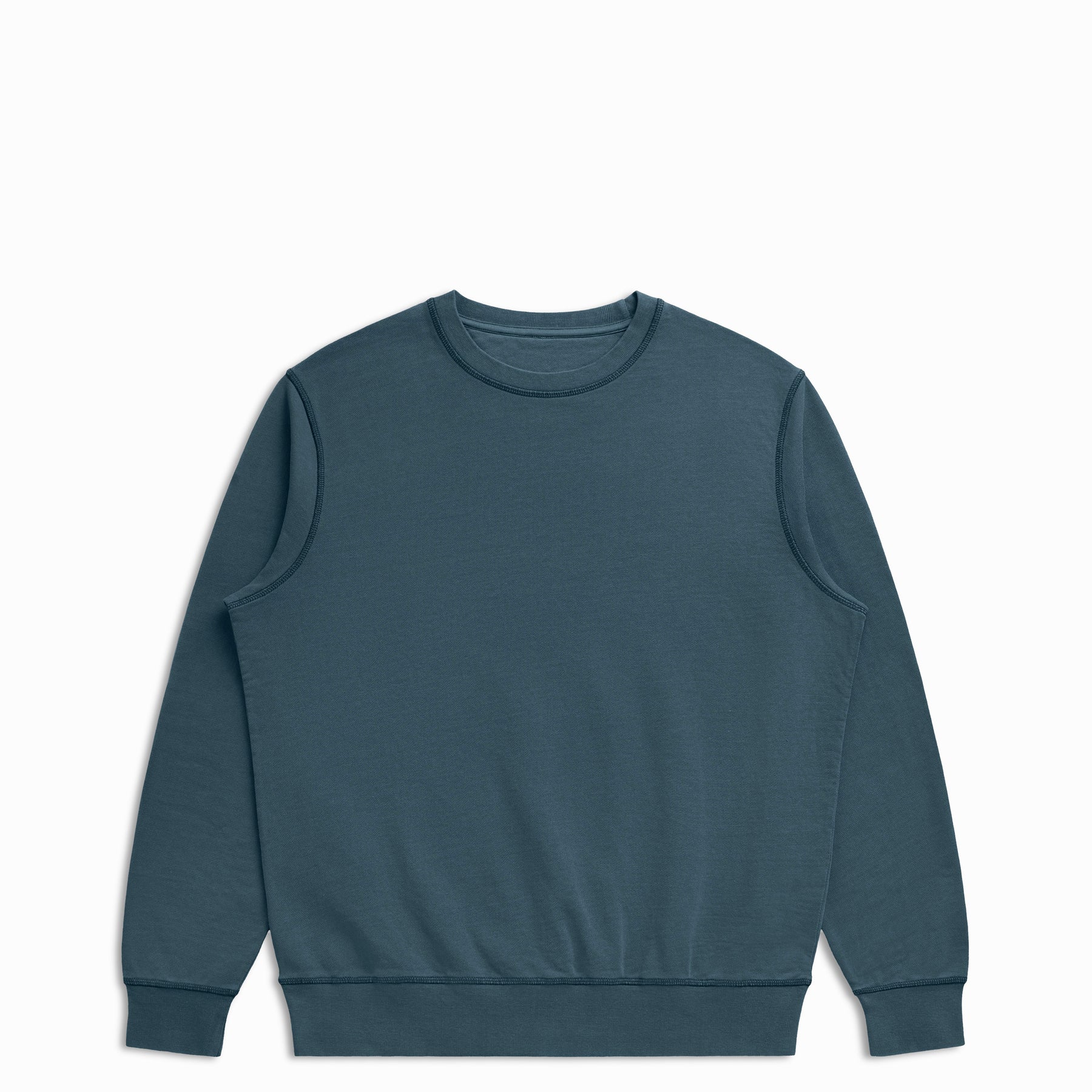 The Classic Crewneck deep teal unisex sweatshirt front view