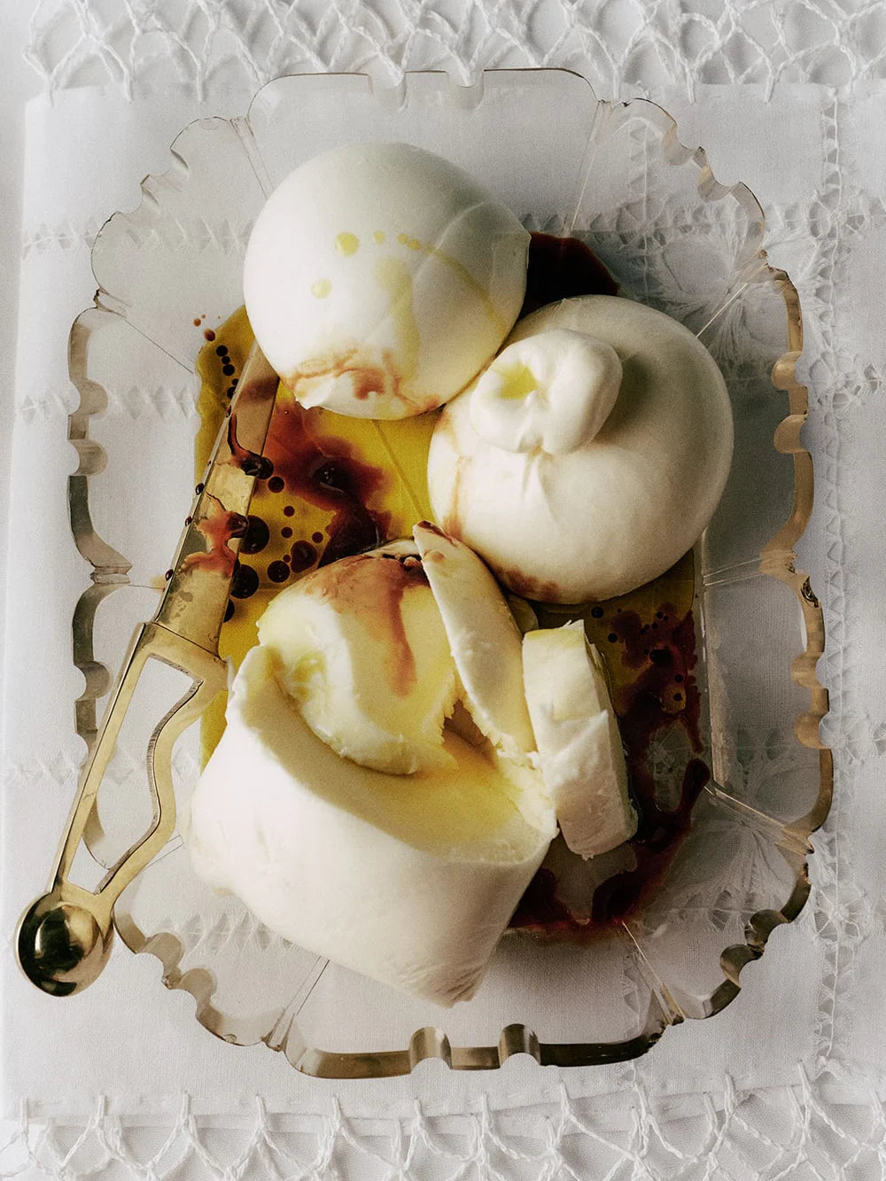 Flamingo Estate fresh garlic and olive oil ingredients, luxury organic food styling