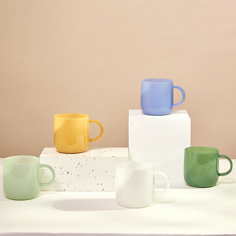 colorful mugs collection, custom branded merchandise for events and marketing