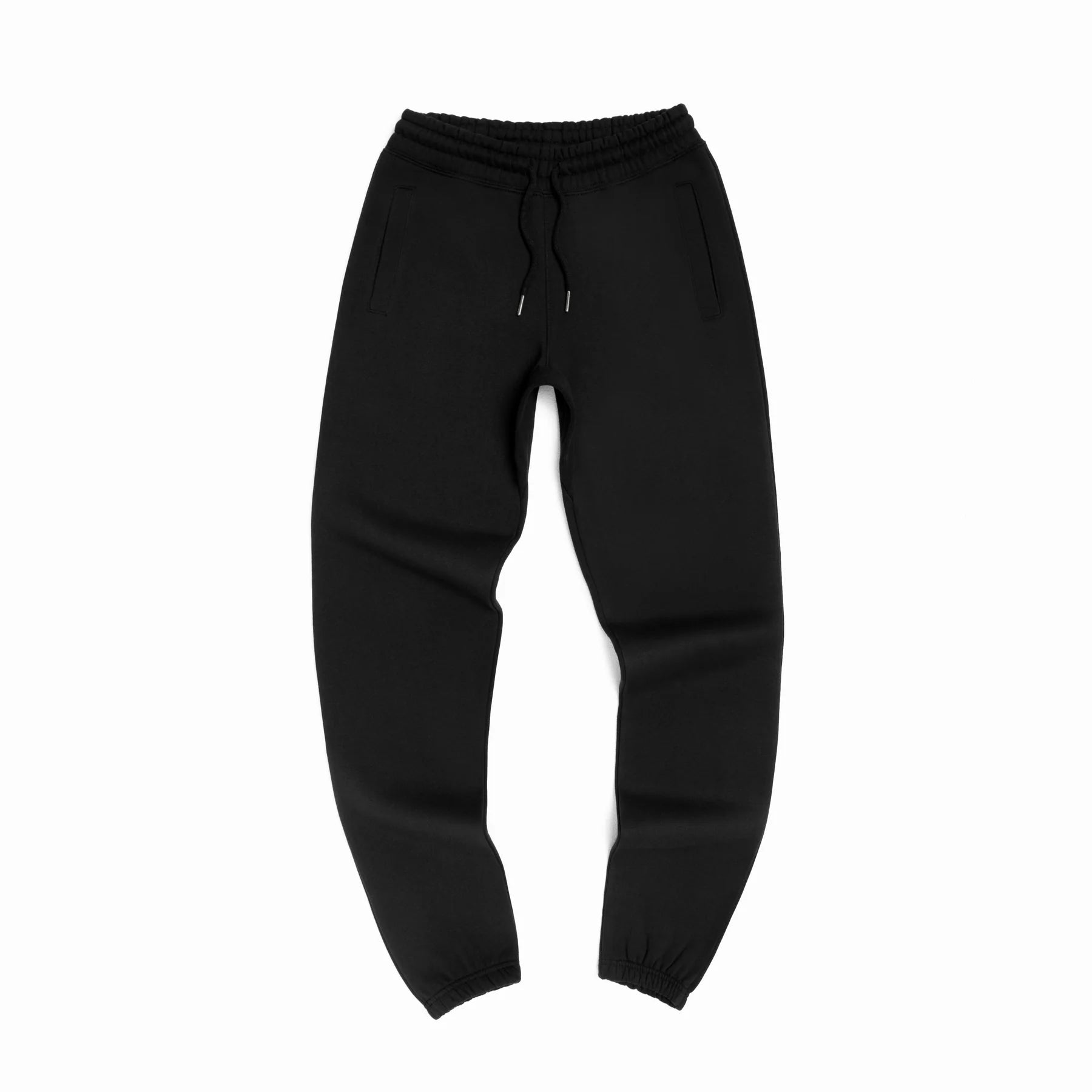 The Essential Jogger black unisex sweatpants front view on neutral background