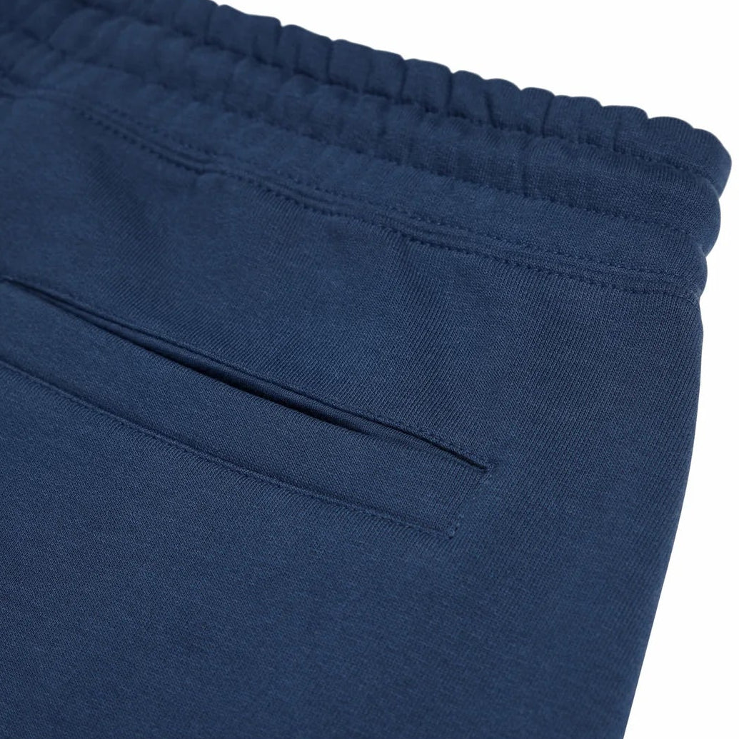 The Essential Jogger navy premium cotton texture detail