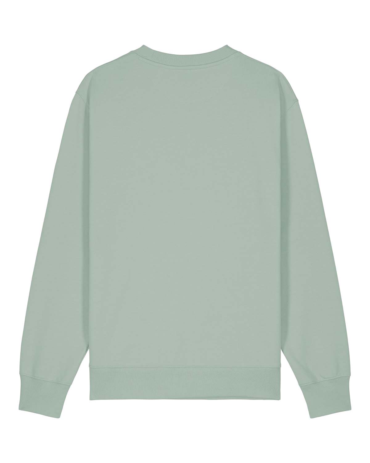 Light green unisex cotton sweatshirt on a white background