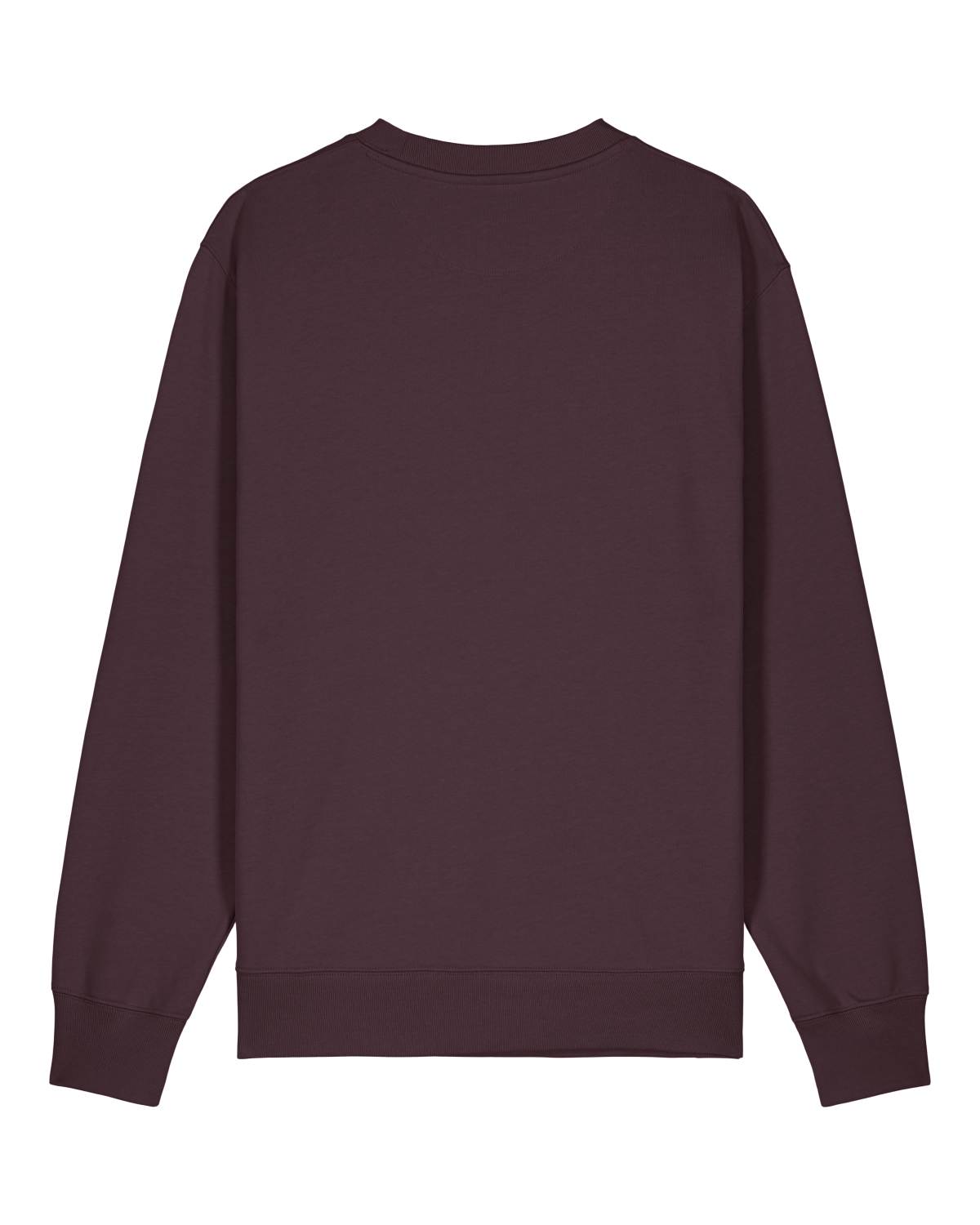 Maroon unisex cotton sweatshirt on a white background