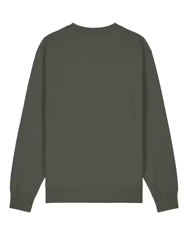 olive green unisex crewneck sweatshirt studio front view