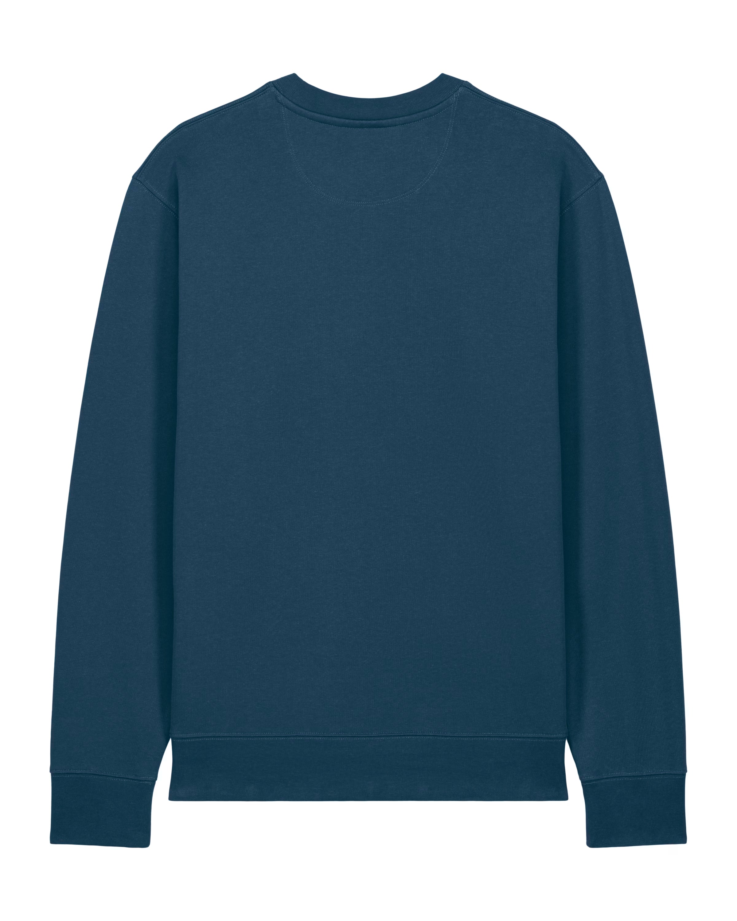 deep navy unisex crewneck sweatshirt flat front view