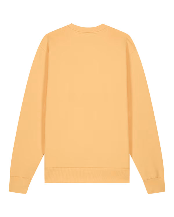 warm apricot unisex crewneck sweatshirt flat front view